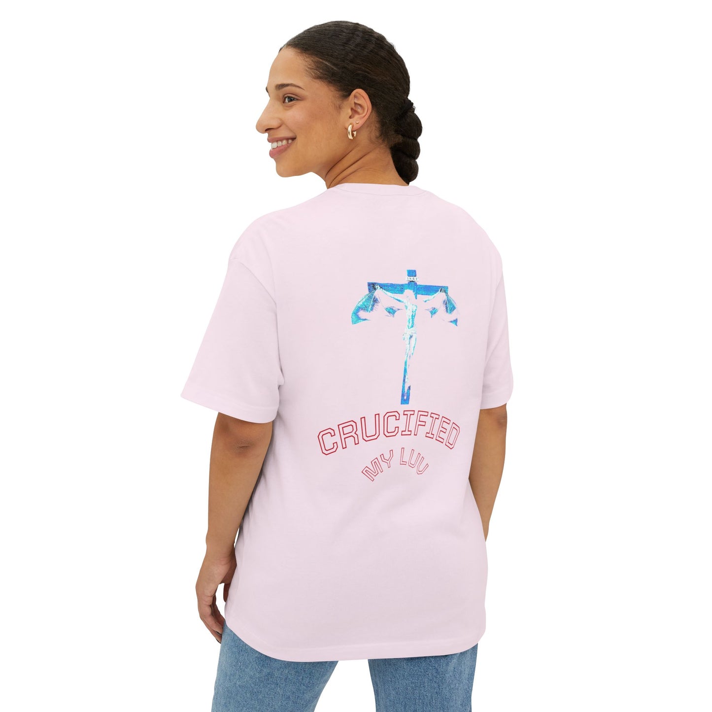 Bat Jesus Casual Oversized T-Shirt, Streetwear, for Him/Her