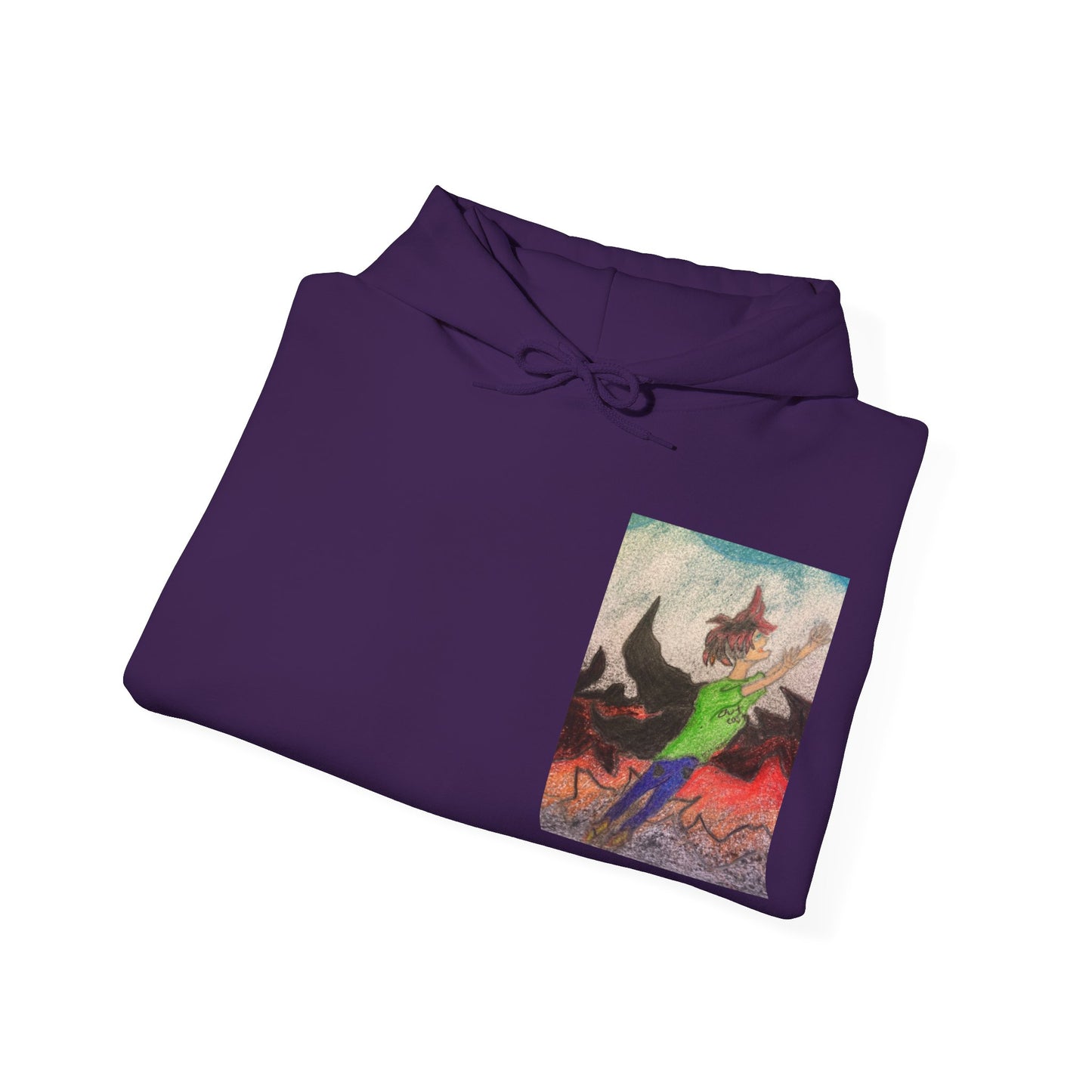 Rising angle Heavy Blend™ Hooded Sweatshirt