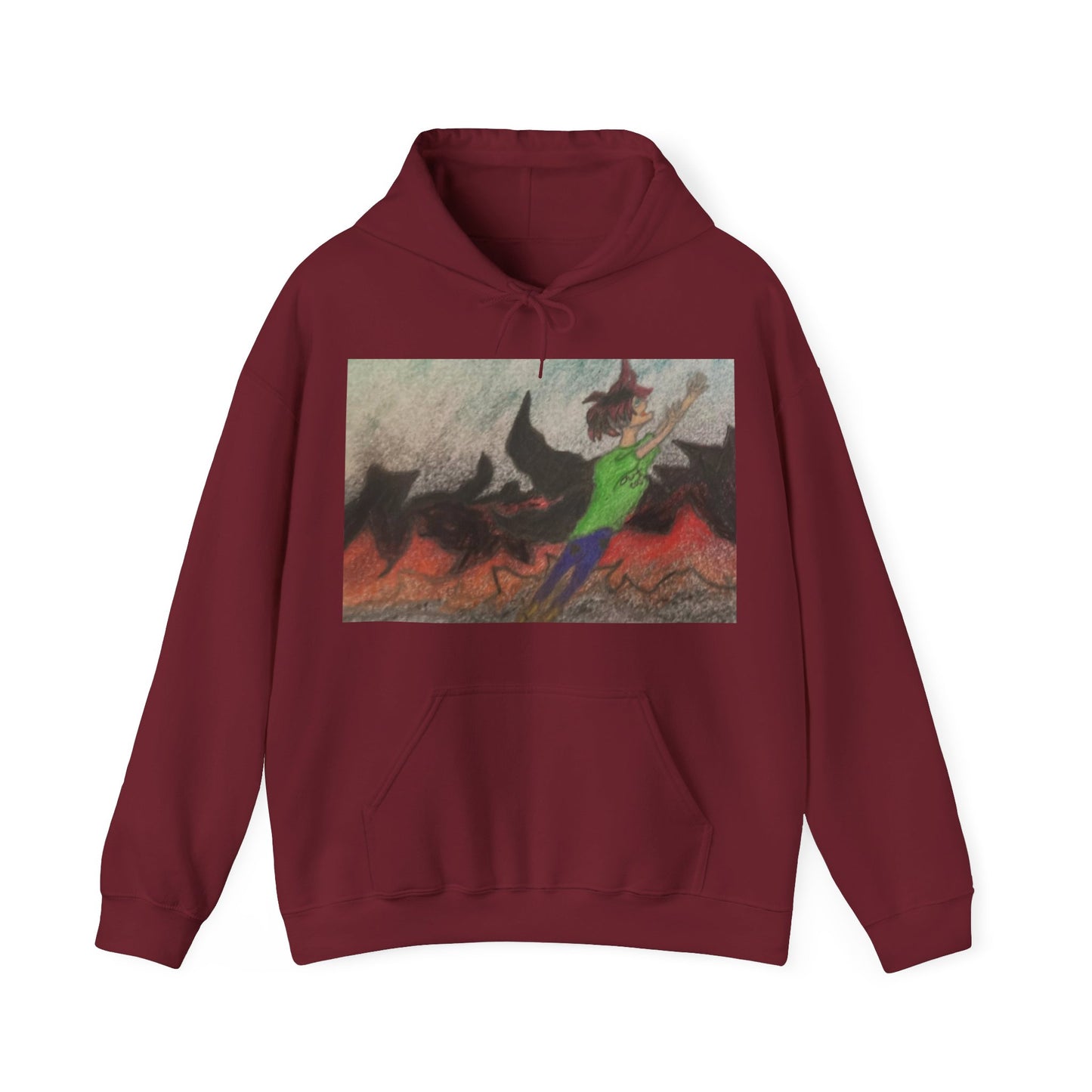 Rising angle Heavy Blend™ Hooded Sweatshirt