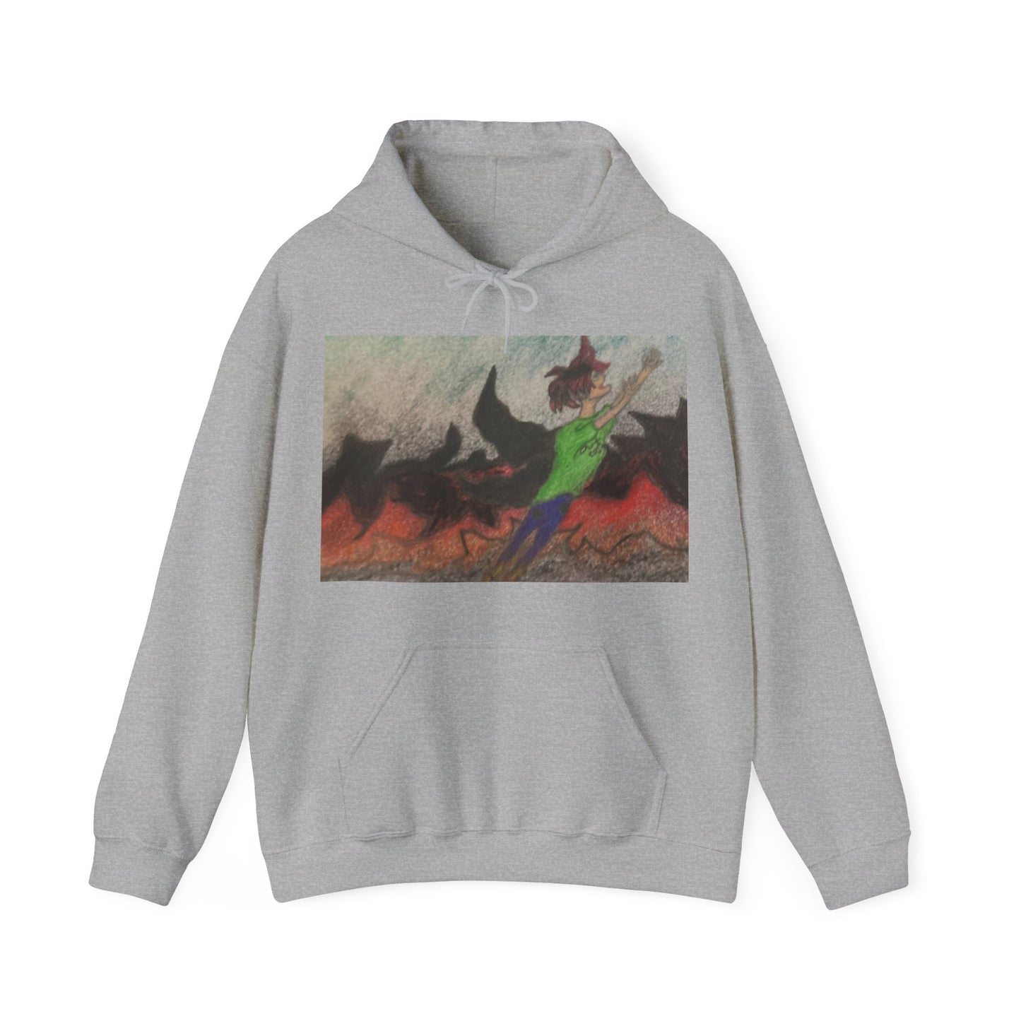 Rising angle Heavy Blend™ Hooded Sweatshirt