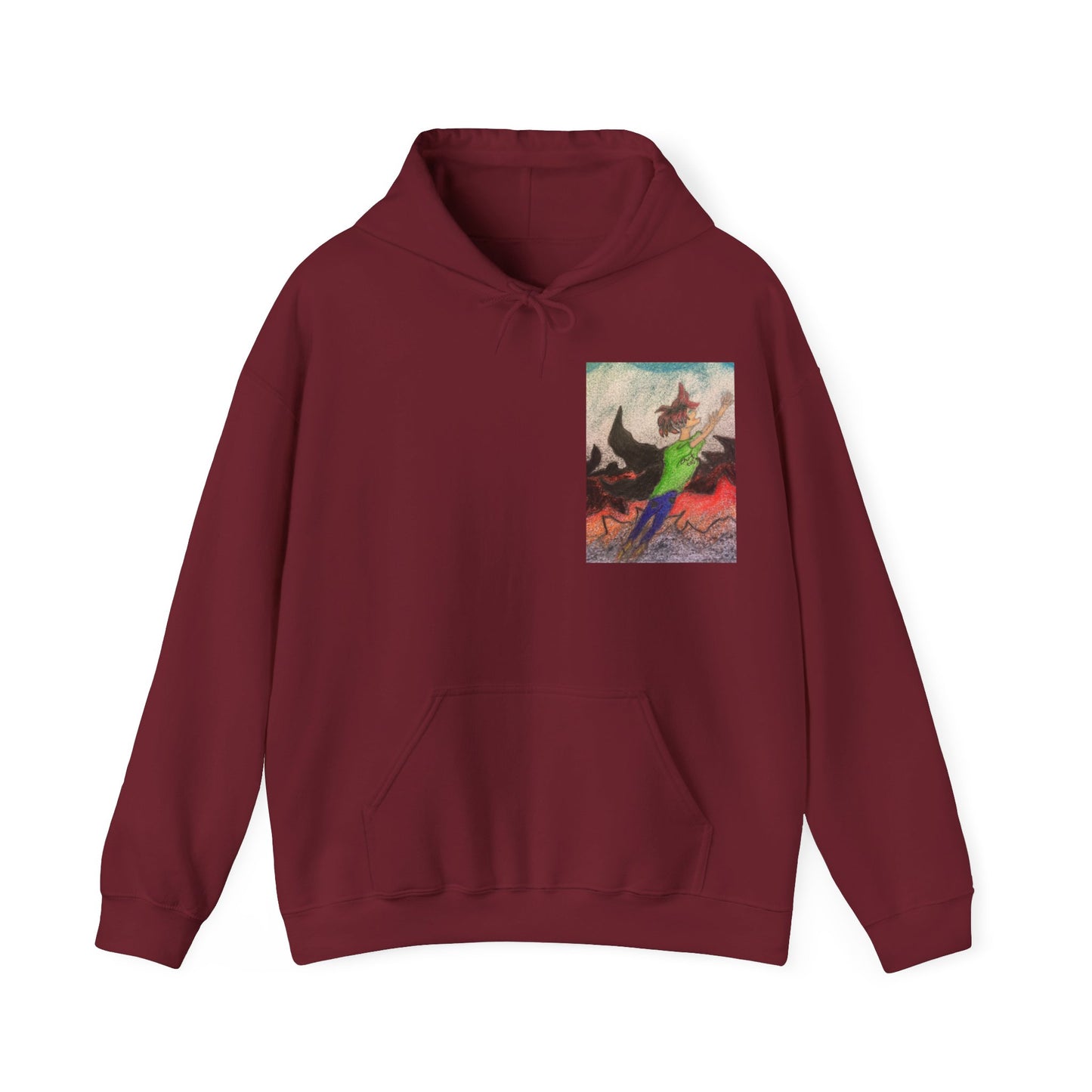 Rising angle Heavy Blend™ Hooded Sweatshirt