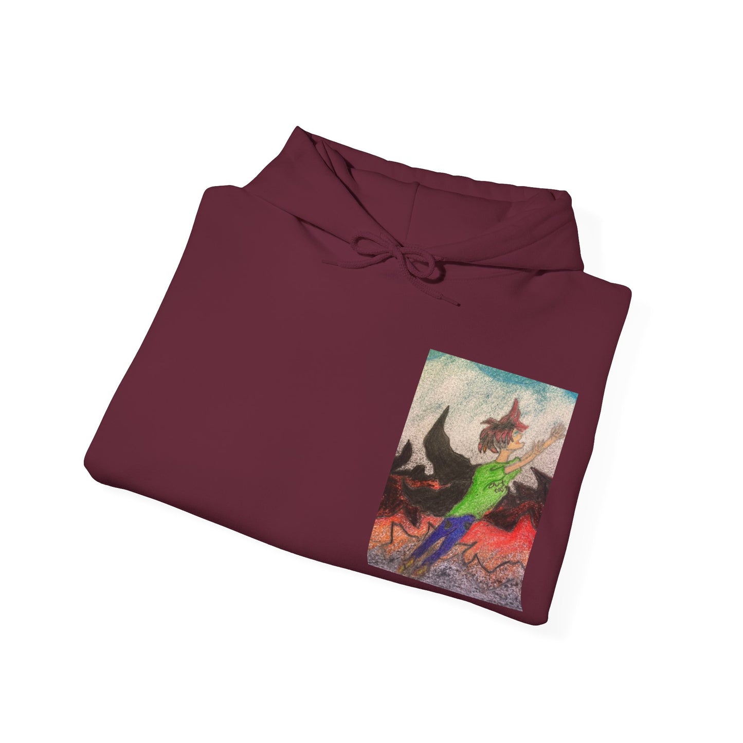 Rising angle Heavy Blend™ Hooded Sweatshirt