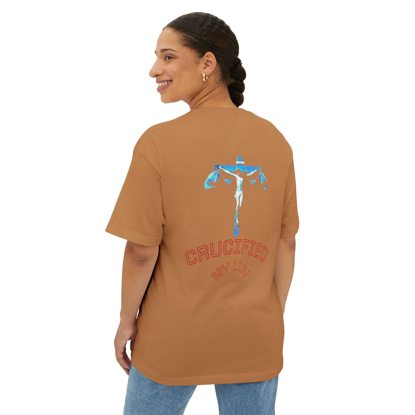 Bat Jesus Casual Oversized T-Shirt, Streetwear, for Him/Her
