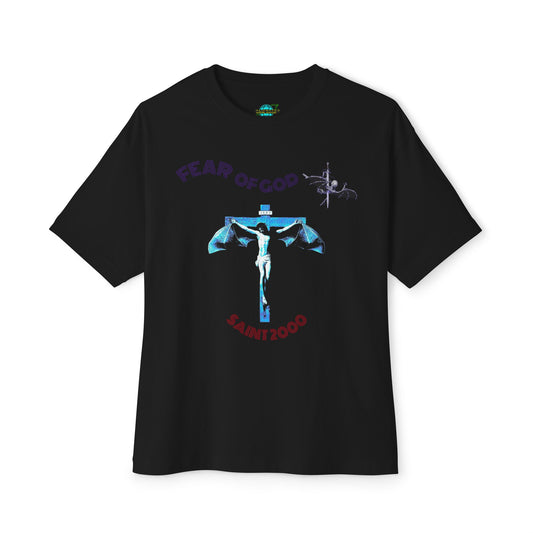 Bat Jesus Casual Oversized T-Shirt, Streetwear, for Him/Her