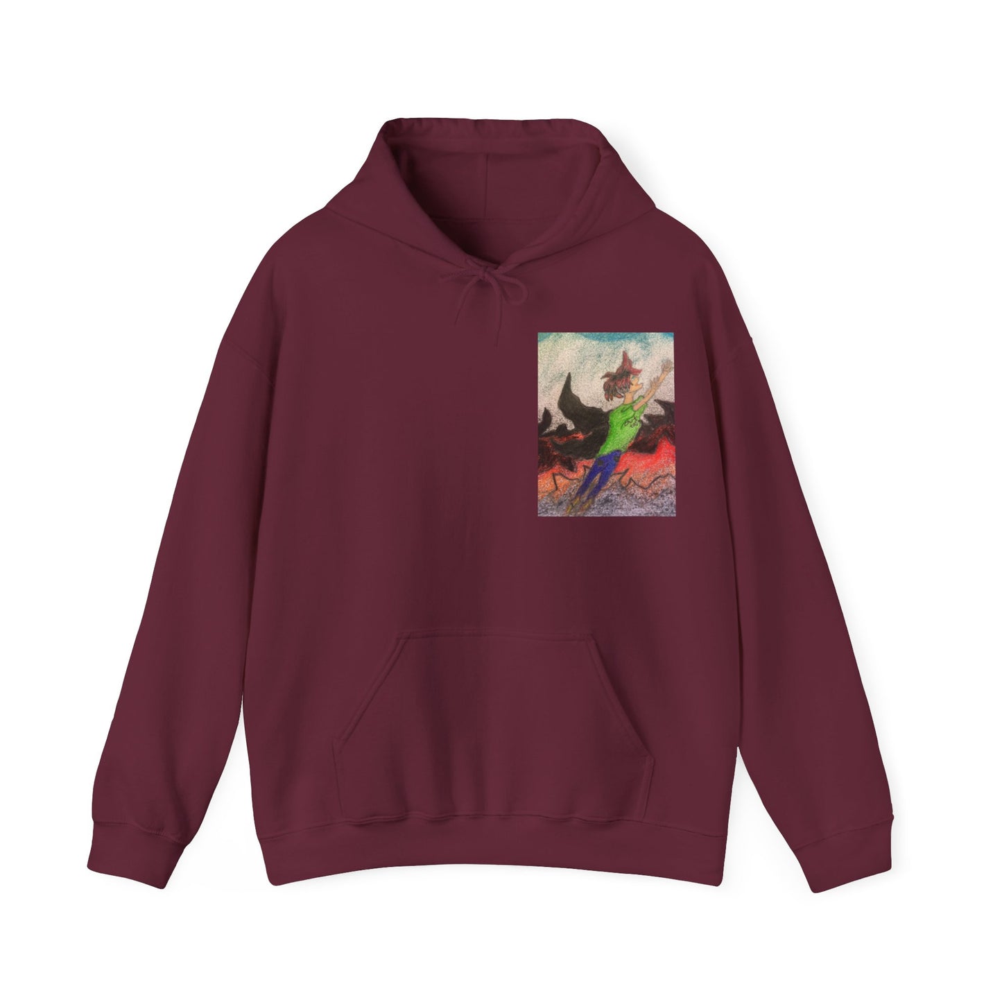 Rising angle Heavy Blend™ Hooded Sweatshirt