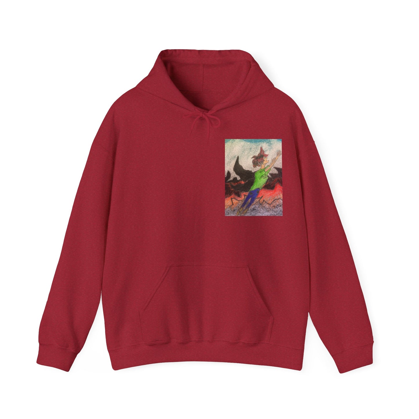 Rising angle Heavy Blend™ Hooded Sweatshirt