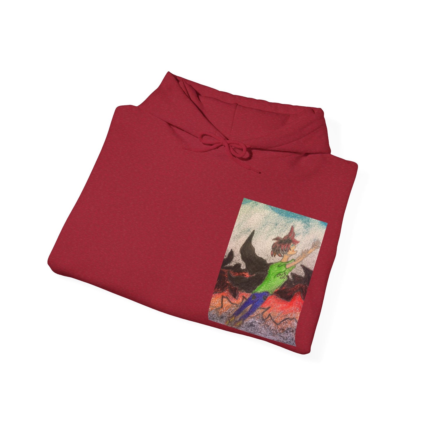 Rising angle Heavy Blend™ Hooded Sweatshirt