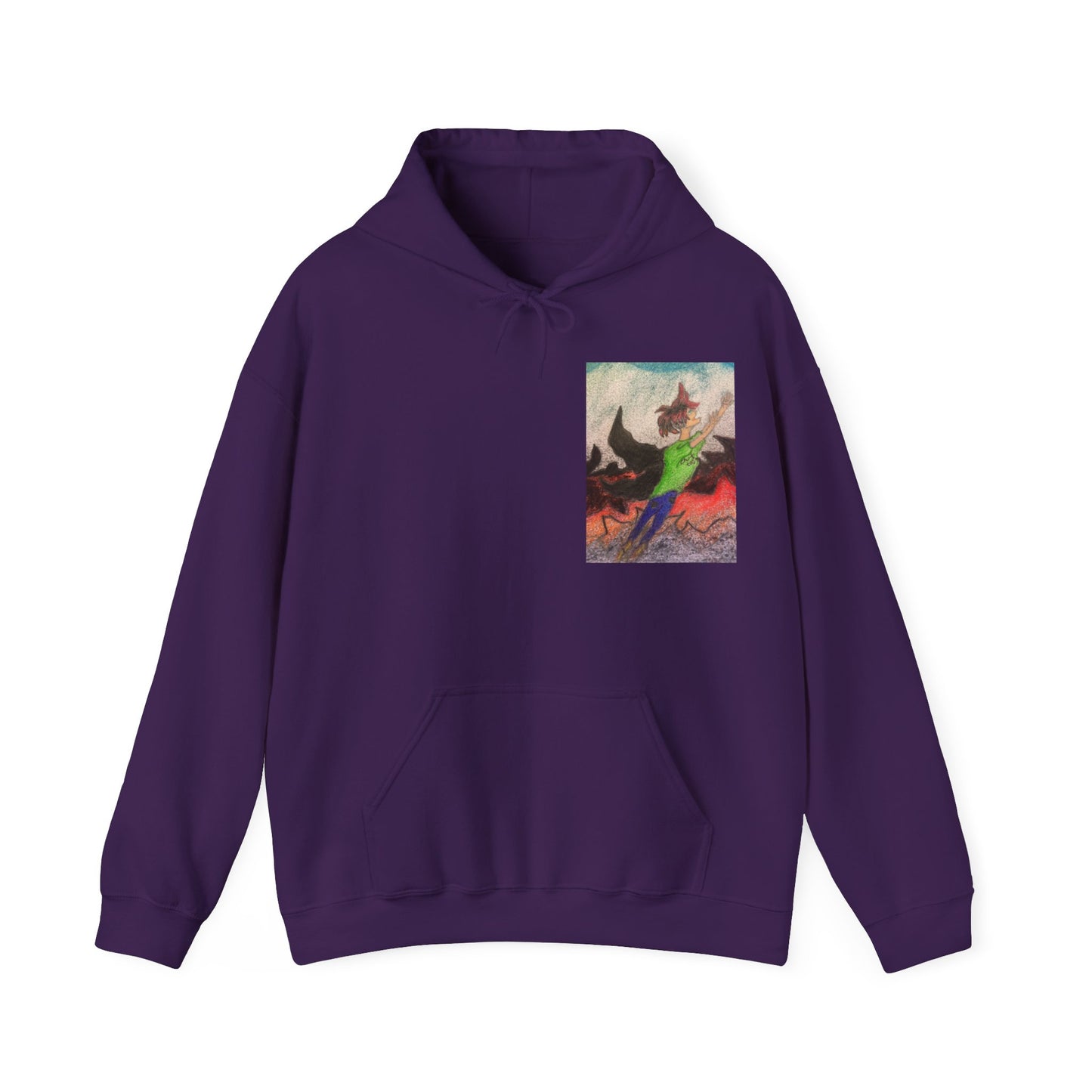 Rising angle Heavy Blend™ Hooded Sweatshirt