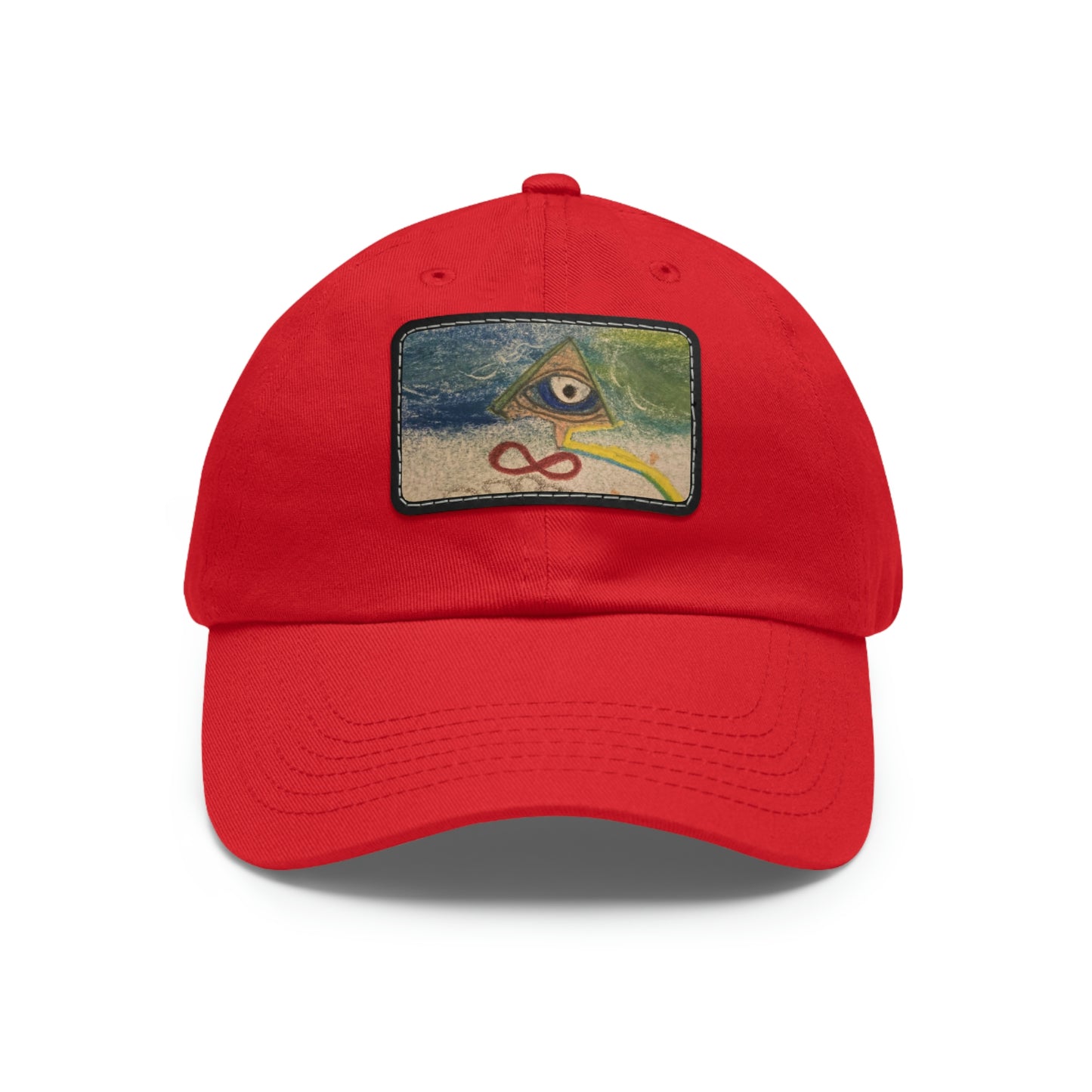 Evil Eye Hat with Leather Patch