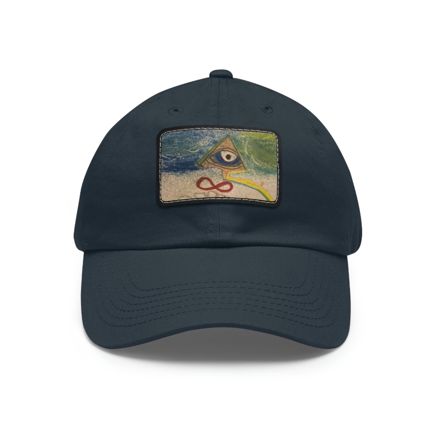 Evil Eye Hat with Leather Patch