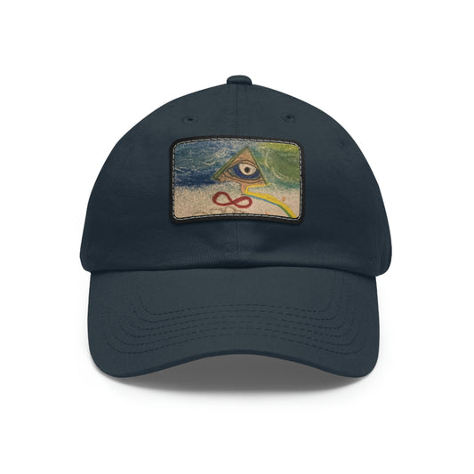 Evil Eye Hat with Leather Patch