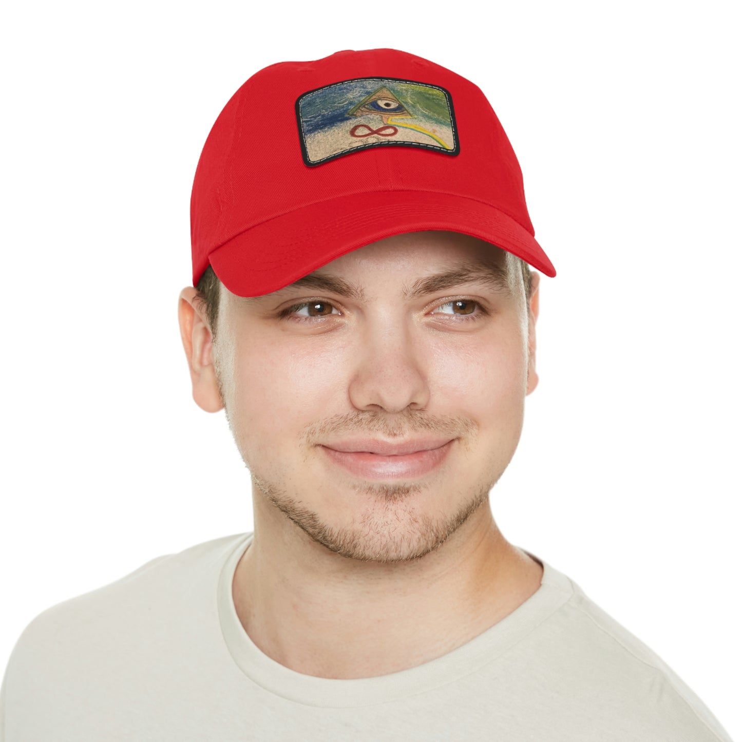 Evil Eye Hat with Leather Patch