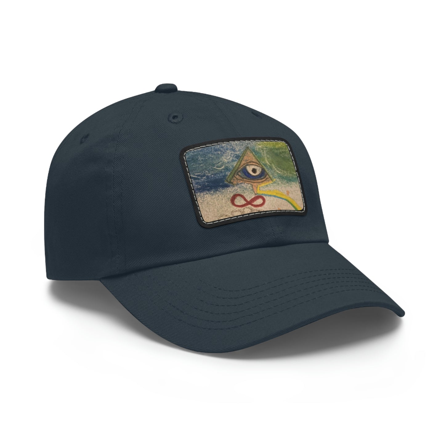 Evil Eye Hat with Leather Patch