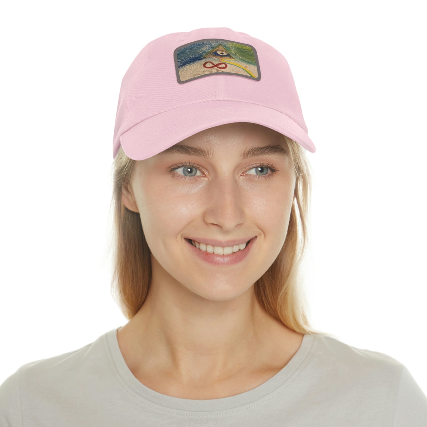 Evil Eye Hat with Leather Patch