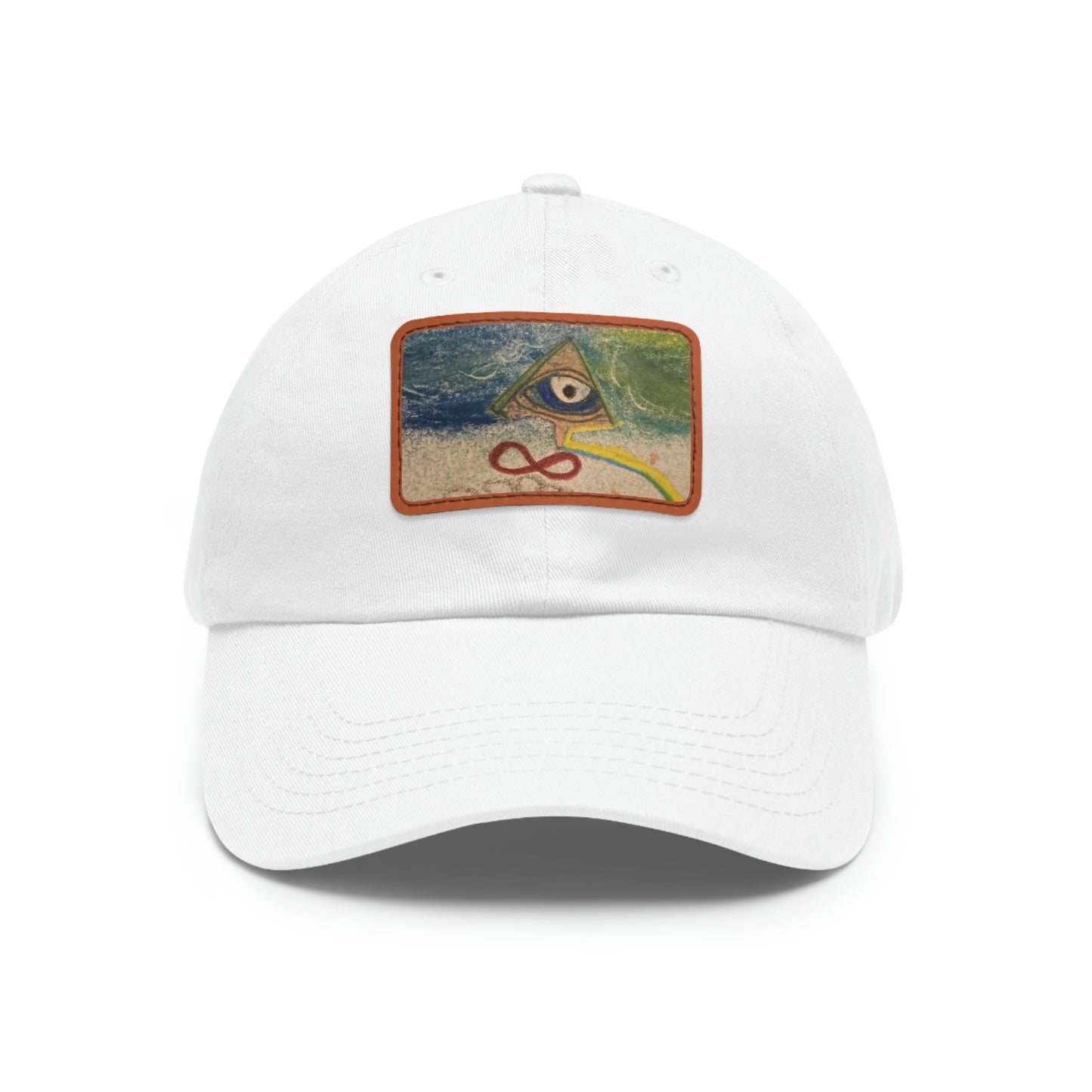 Evil Eye Hat with Leather Patch