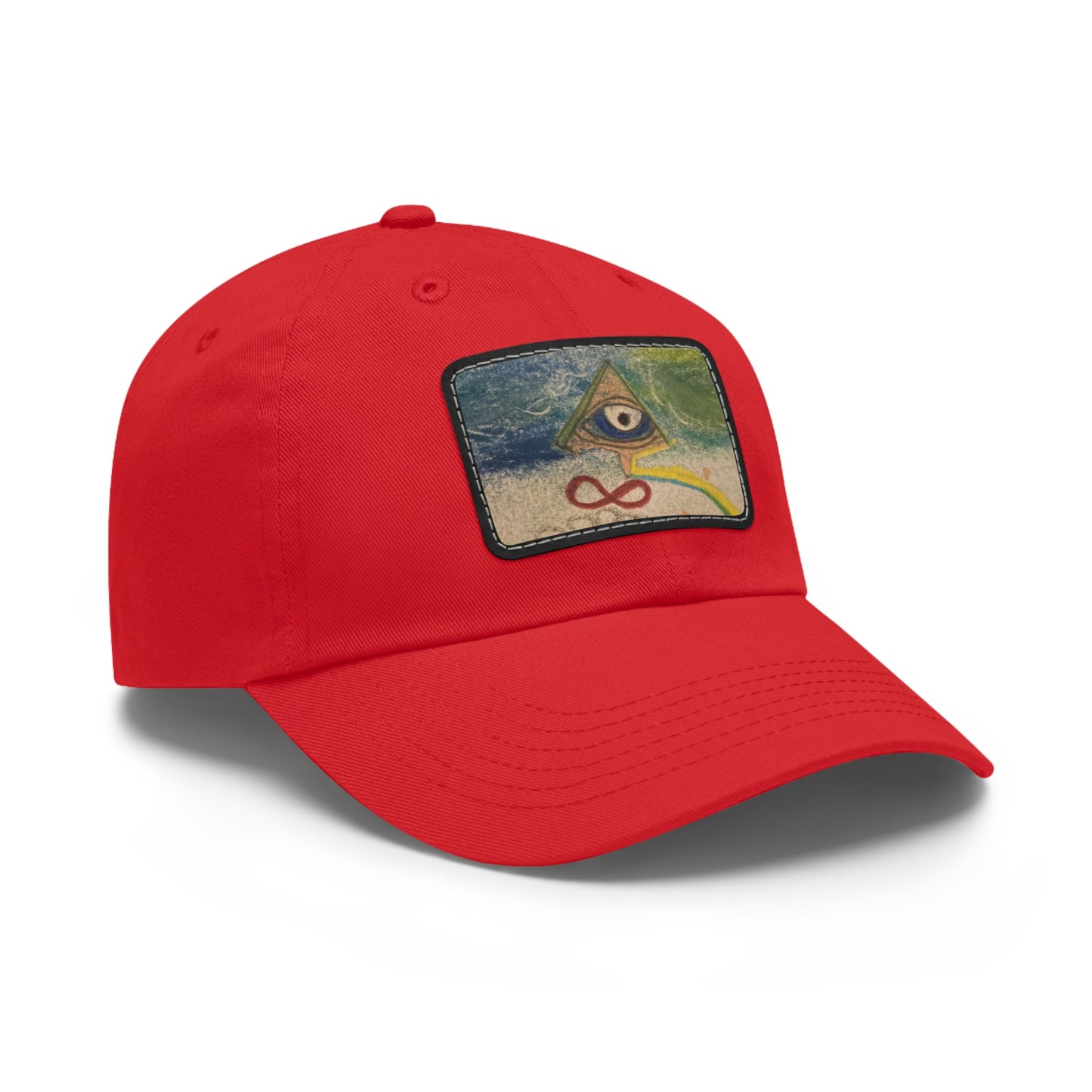 Evil Eye Hat with Leather Patch